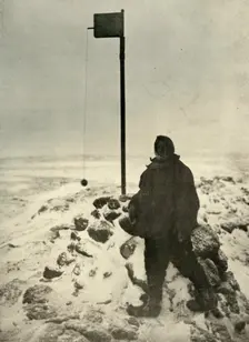 Professor David Standing By Mawson's Anemometer c1908, (1909)