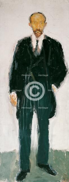 Professor Ernst Diez, before 1907. Creator: Gerstl, Richard (1883-1908).