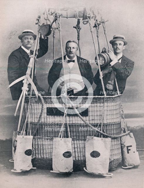 Professor Huntingdon, Mr. Frank Hedges Butler, and the Hon. C. S. Rolls, 1906. Artist: Unknown