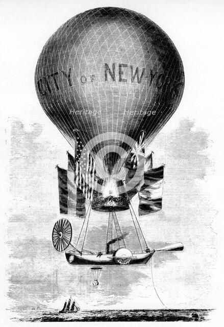'Professor Lowe's Balloon', c1859. Artist: Unknown
