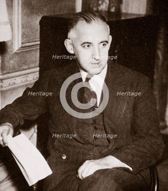 Professor Raymond Moley, American academic and writer, 1930s.  Creator: Unknown.