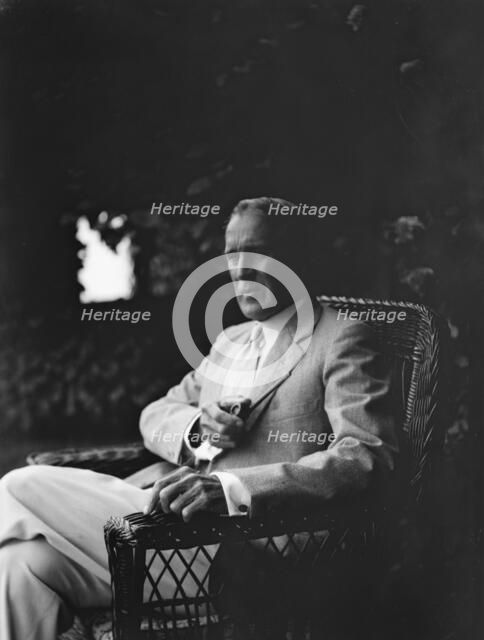 Professor Robert Wood, portrait photograph, 1932. Creator: Arnold Genthe.