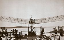 Professor Samuel P Langley's aeroplane, 1903. Creator: Unknown
