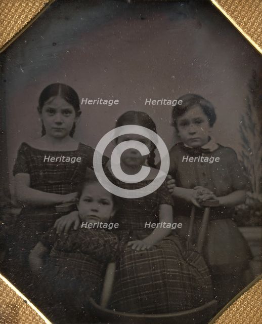 Professor Schneider's Children, ca. 1842. Creators: W. & F. Langenheim, William Langenheim.