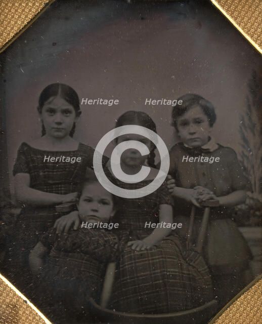 Professor Schneider's Children, ca. 1842. Creators: W. & F. Langenheim, William Langenheim.