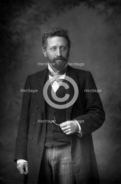 Professor William Edward Ayrton (1847-1908), British physicist and electrical engineer, 1893.Artist: W&D Downey