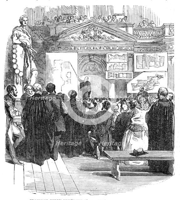 Professor Willis Lecturing in the Senate-House, Cambridge, 1854. Creator: Unknown.