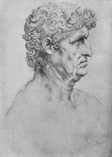 Profile to the Right of an Elderly Man c1480 (1945). Artist: Leonardo da Vinci