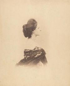 [Profile with Chignon, Large], 1859. Creator: Pierre-Louis Pierson