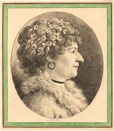 Profile Bust of a Woman with Flowers in Her Hair, n.d. Creator: Unknown