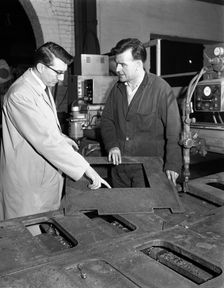 Profile cutting, Sheffield, South Yorkshire, 1964. Creator: Michael Walters