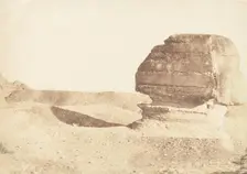 Profile du grande Sphinx, pris du Sud, December 1849. Creator: Maxime du Camp