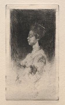 Profile Head of a Japanese Girl, 1879. Creator: Robert Frederick Blum (American, 1857-1903)