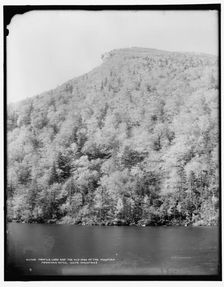 Profile Lake and the Old Man of the Mountain, Franconia Notch, White Mountains, c1890-1901. Creator: Unknown