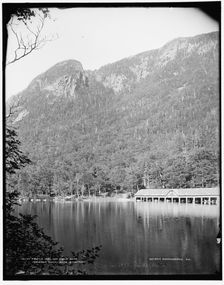 Profile Lake and Eagle Cliff, Franconia Notch, White Mountains, between 1890 and 1901. Creator: Unknown