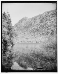 Profile Lake from outlet, Franconia Notch, White Mountains, between 1890 and 1901. Creator: Unknown