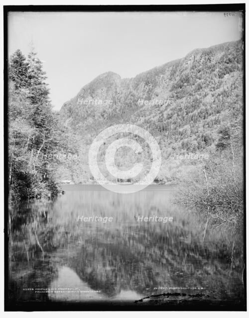 Profile Lake from outlet, Franconia Notch, White Mountains, between 1890 and 1901. Creator: Unknown.