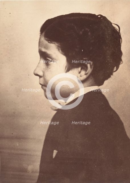 [Profile of the Prince Imperial], 1863. Creator: André-Adolphe-Eugène Disdéri.