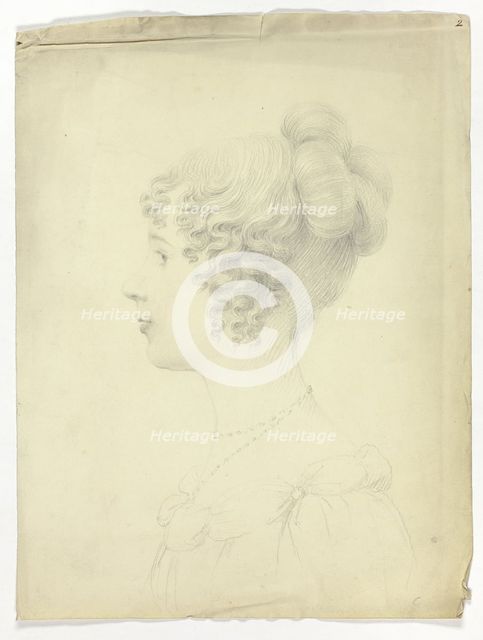 Profile of Woman Facing Left, n.d. Creator: Unknown.