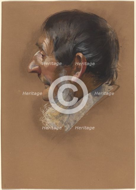 Profile of a Man with Sidewhiskers, c. 1850. Creator: Unknown.