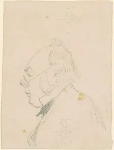 Profile of a Man, after 1865. Creator: Emanuel Gottlieb Leutze