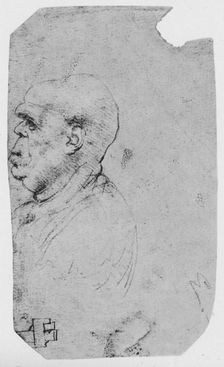 Profile of a Bald Man to the Left c1480 (1945). Artist: Leonardo da Vinci