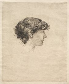 Profile of a Girl, 1800s. Creator: Robert Frederick Blum (American, 1857-1903)