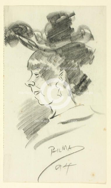 Profile of a Woman, 1894. Creator: Philip William May.