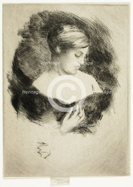 Profile of a Woman, 1900-05. Creator: Theodore Roussel.