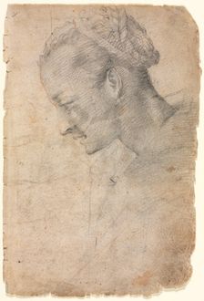 Profile of a Woman's Head, second half 1500s. Creator: Alessandro Casolani (Italian, 1552/53-1607)