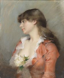 Profile of a Young Woman, 1882. Creator: Albert Edelfelt