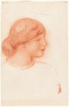 Profile of a Young Woman, c. 1910. Creator: Pierre-Auguste Renoir (French, 1841-1919)