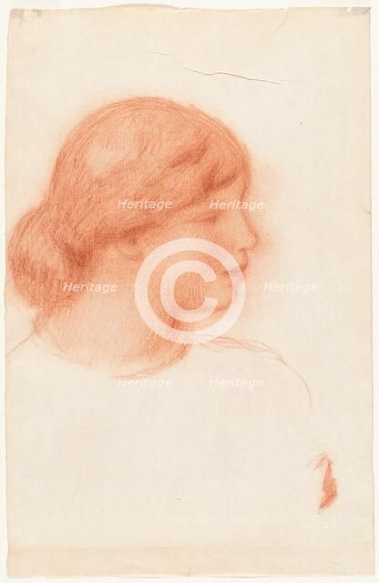 Profile of a Young Woman, c. 1910. Creator: Pierre-Auguste Renoir (French, 1841-1919).