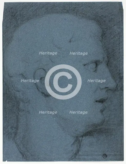 Profile of Head after a Cast (recto and verso), n.d. Creator: George Henry Harlow.