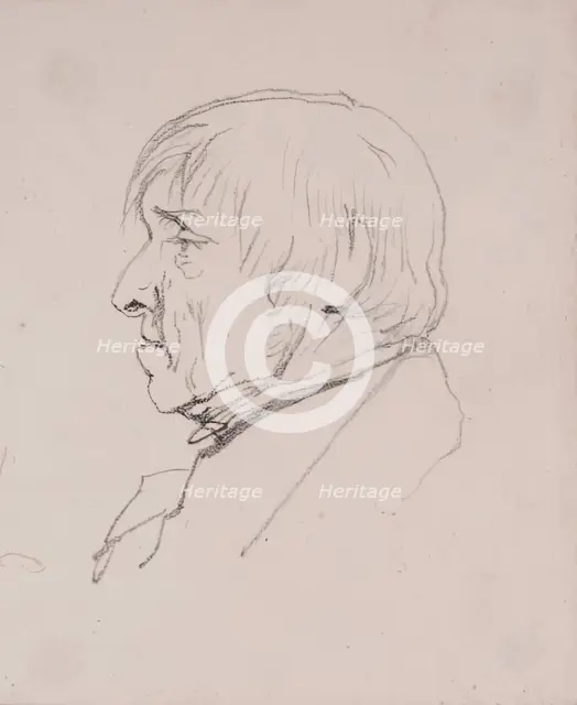 Profile of Man (head and shoulders), c1830s. Creator: John Phillip.
