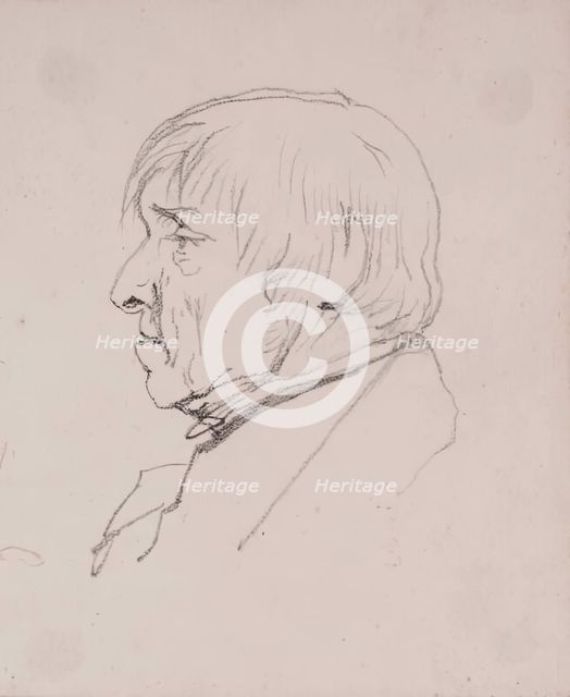 Profile of Man (head and shoulders), c1830s. Creator: John Phillip.