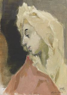 Profile of Madonna, after El Greco (Profile of Mary Magdalen), 1943. Creator: Helene Schjerfbeck