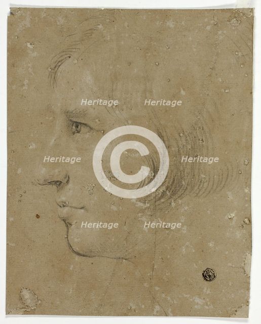 Profile of Male Head to Left, 1700/99. Creator: Unknown.