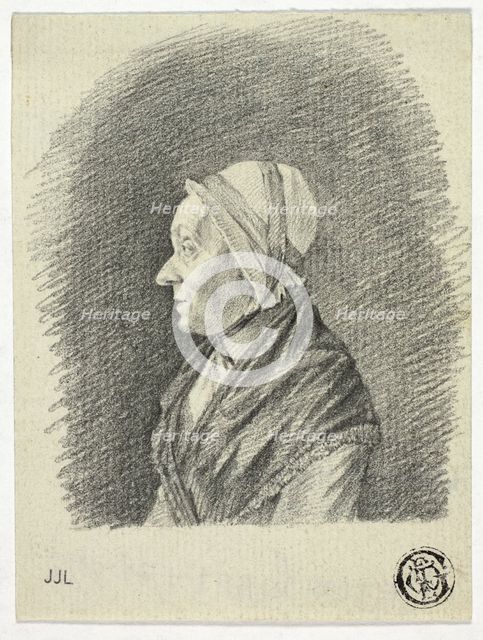 Profile of Old Woman in Cap, n.d. Creator: Pieter Gaal.