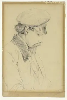Profile Portrait of a Man Wearing a Cap, n.d. Creator: Unknown