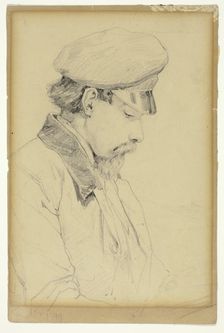 Profile Portrait of a Man Wearing a Cap, n.d. Creator: Unknown
