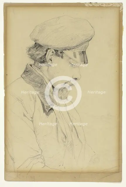 Profile Portrait of a Man Wearing a Cap, n.d. Creator: Unknown.