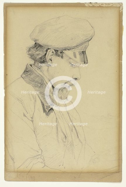 Profile Portrait of a Man Wearing a Cap, n.d. Creator: Unknown.