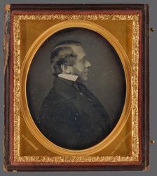 Profile portrait of a Man with Muttonchop Whiskers, about 1860. Creator: WL Germon
