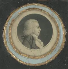 Profile portrait of a man with long hair, 1786-1796. Creator: Gilles Louis Chrétien