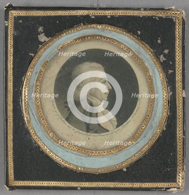 Profile portrait of a man with long hair, 1786-1796. Creator: Gilles Louis Chrétien.