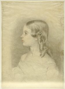 Profile Portrait of a Girl, n.d. Creator: Paul Augustus Mulready