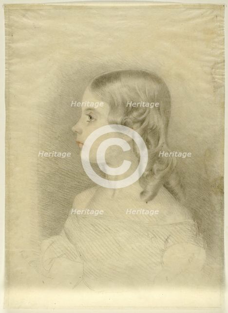 Profile Portrait of a Girl, n.d. Creator: Paul Augustus Mulready.