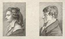 Profile Portrait of a Woman and a Man. Creator: Lorenzo II Quaglio (German, 1793-1869)