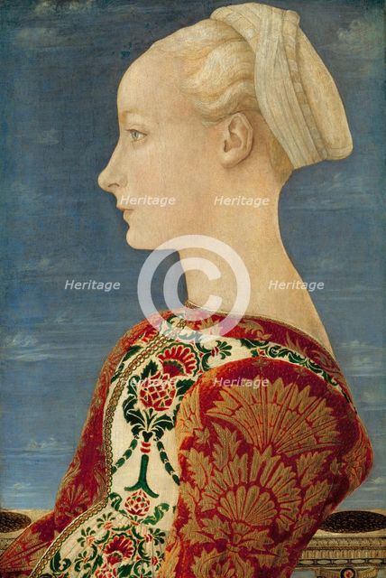 Profile Portrait of a Young Lady, 1465. Artist: Pollaiuolo, Antonio (ca 1431-1498)
